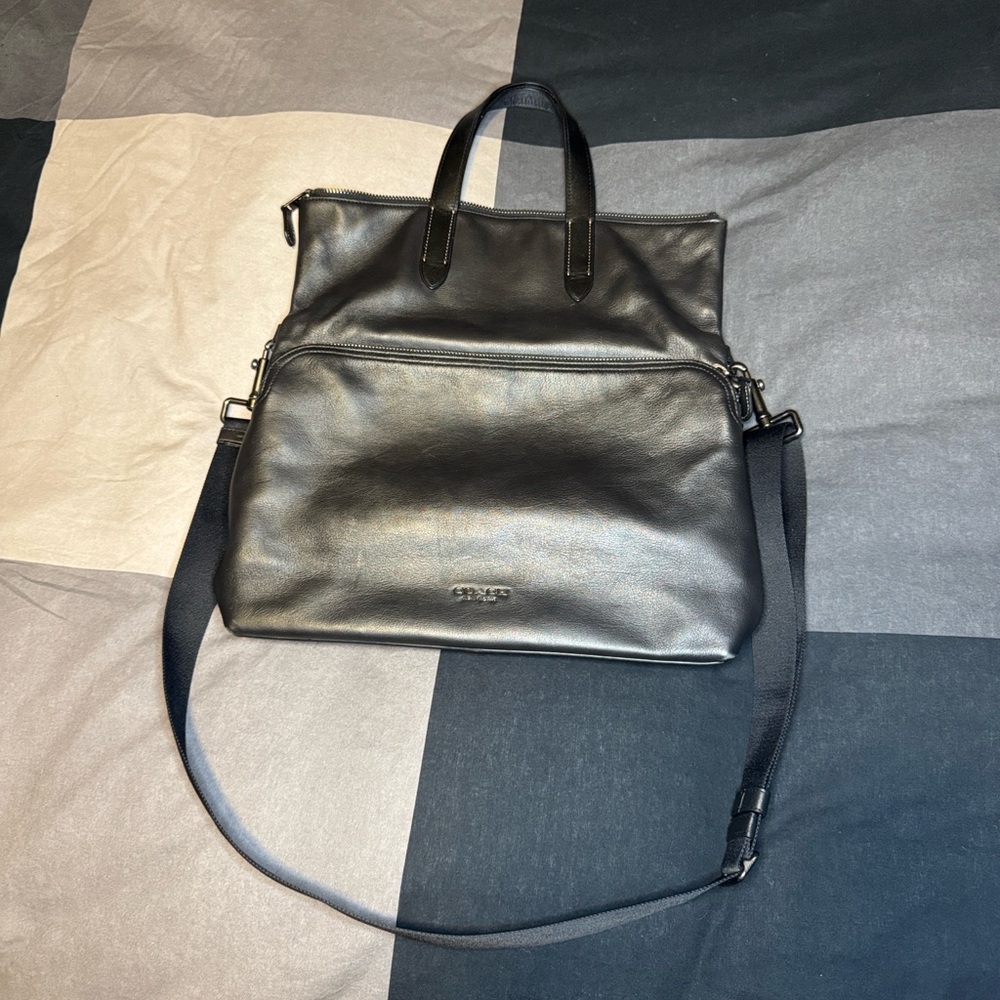 Coach Tote Bag - Black Leather